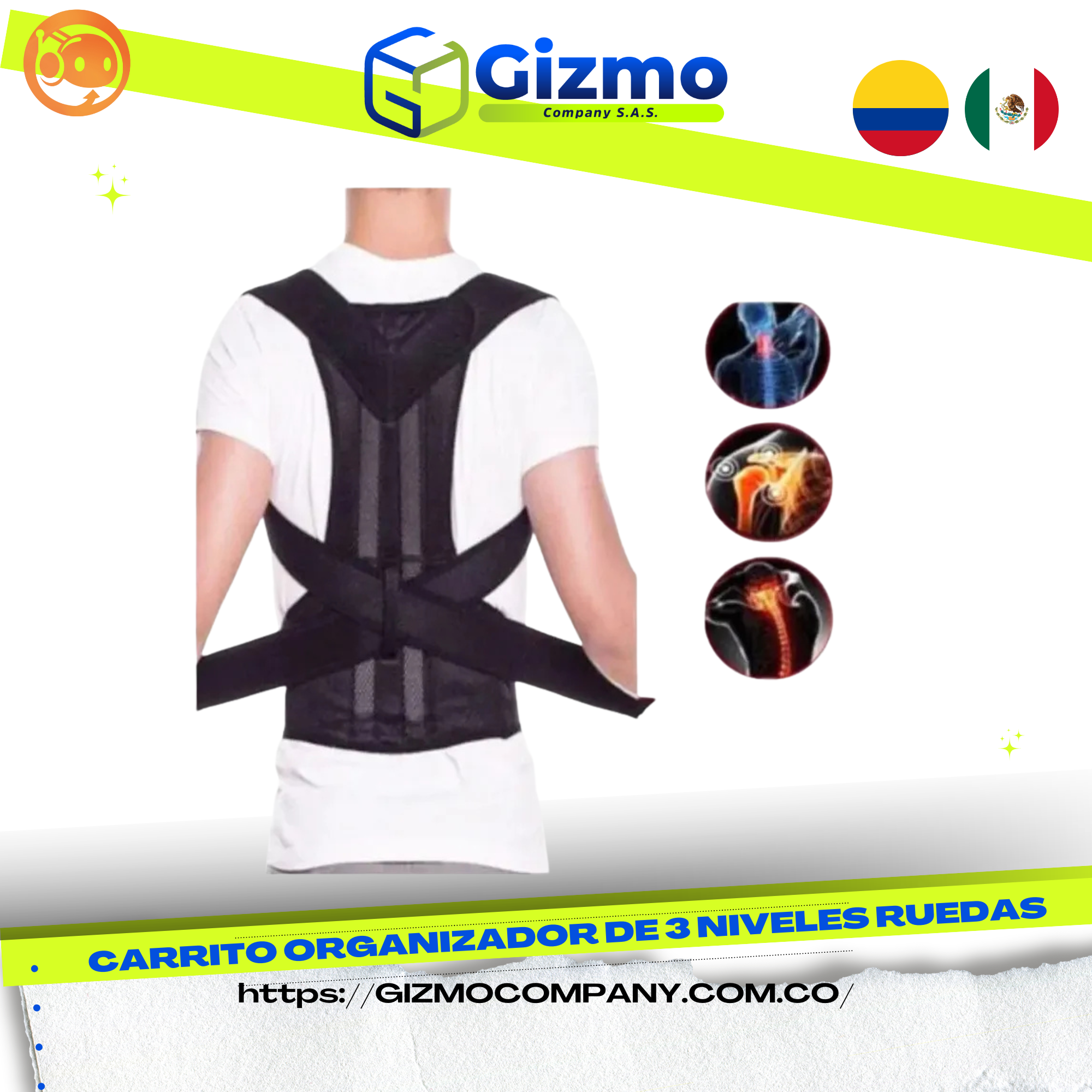 Corrector de Postura Chaleco Ajustable